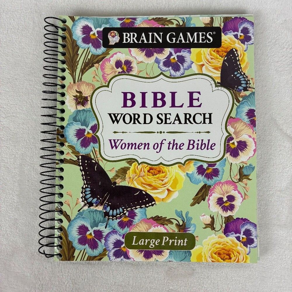 Brain Games Bible Word Search Women of the Bible Large Print Spiral Book NEW